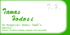 tamas hodosi business card